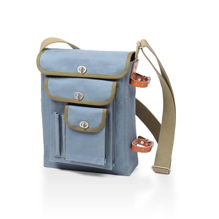 Blue-gray × Olive-green