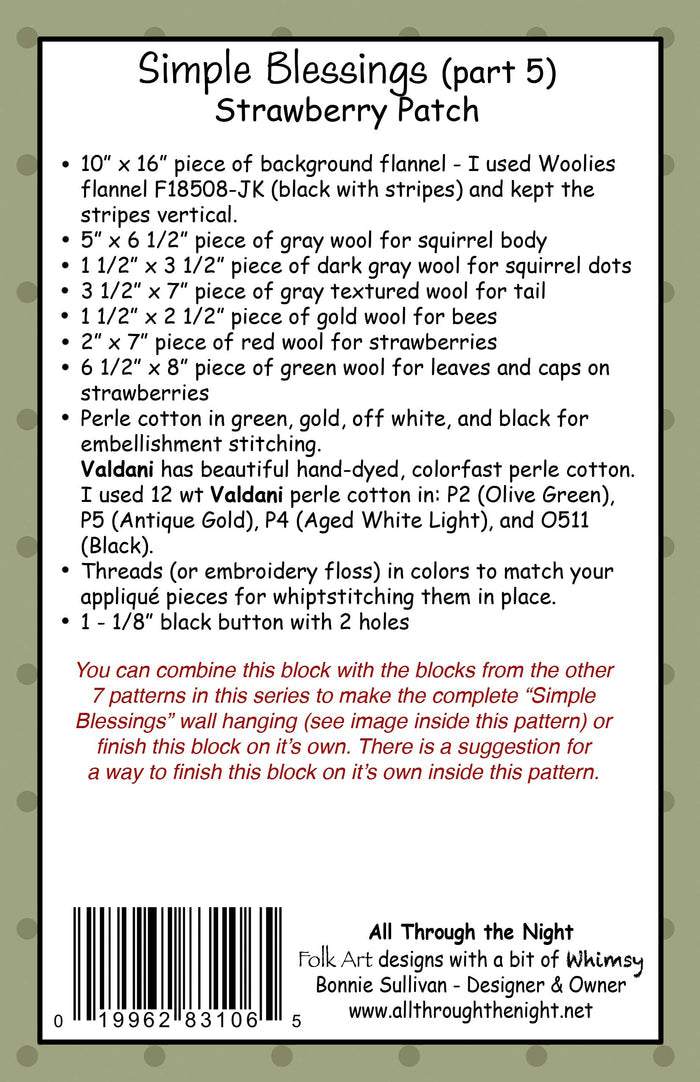 #2035 Simple Blessings " Strawberry Patch" Part #5