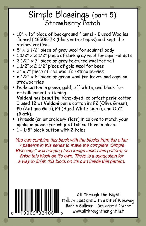 #2035 Simple Blessings " Strawberry Patch" Part #5