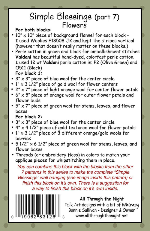 #2037 Simple Blessings "Flowers" Part #7