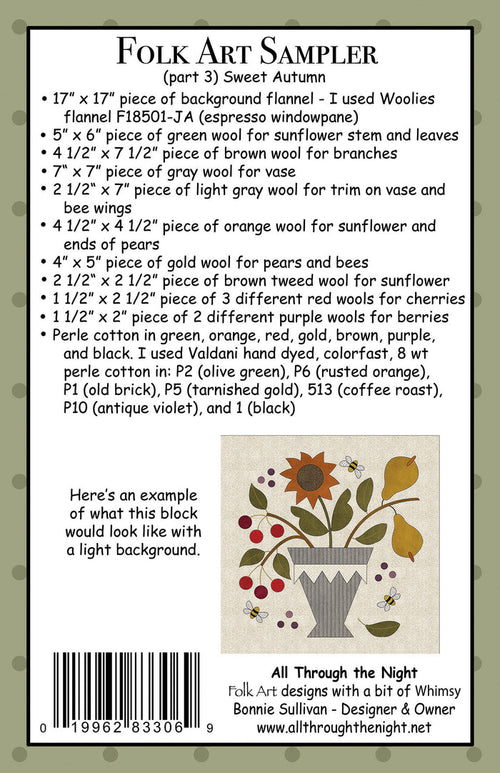 #2203 Folk Art Sampler-Sweet Autumn