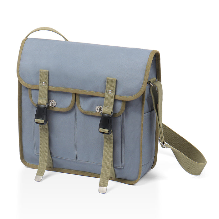 Blue-gray × Olive-green