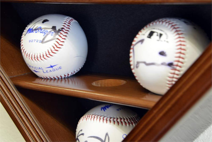 43 Baseball Ball Display Case Cabinet - Home Plate Shaped - sfDisplay.com