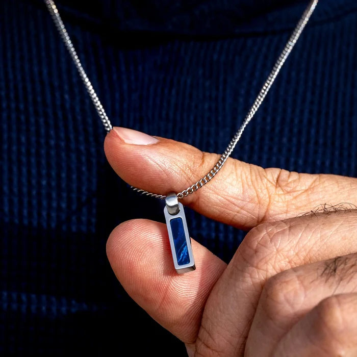 September birthstone on neck for men