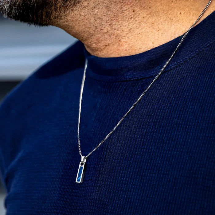 Mens Birthstone Pendant on Neck