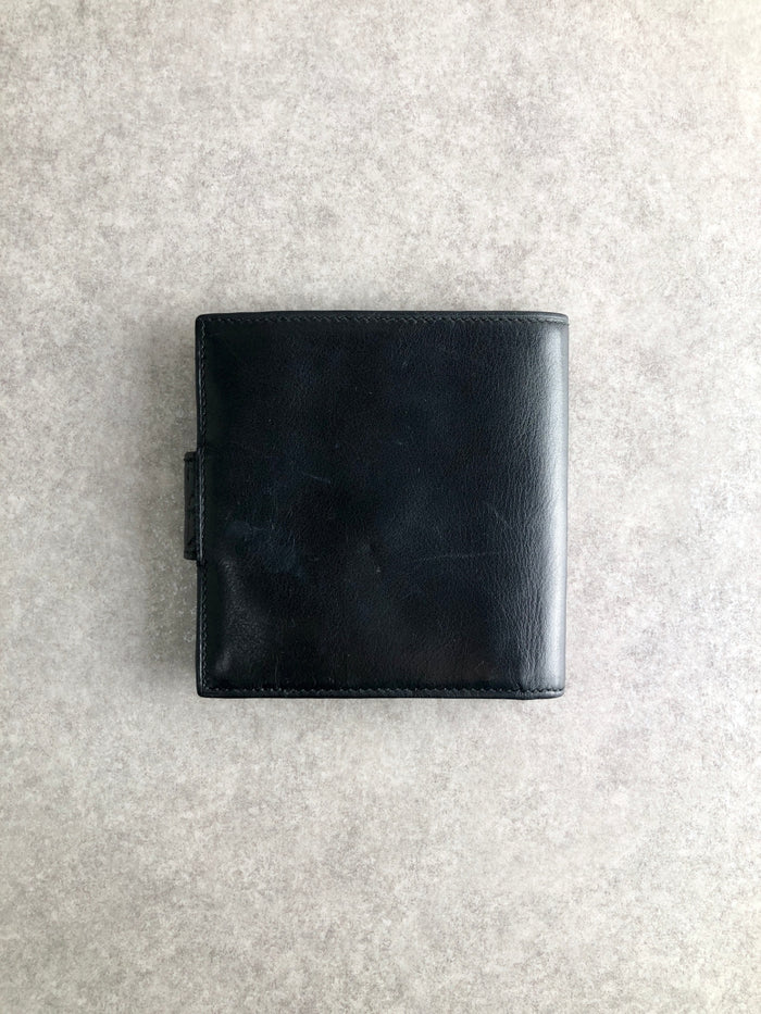 CELINE Blason Folded Wallet Black Vintage ha2kjw