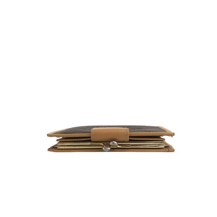 CELINE Blason Folded Wallet Brown Vintage hwtzph