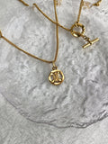 CELINE Blason Necklace Gold Vintage ar6jyi