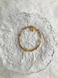 CELINE Blason stone Bracelet Gold Vintage 6f2zui