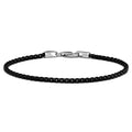 Box Chain Bracelet, 3MM - Black