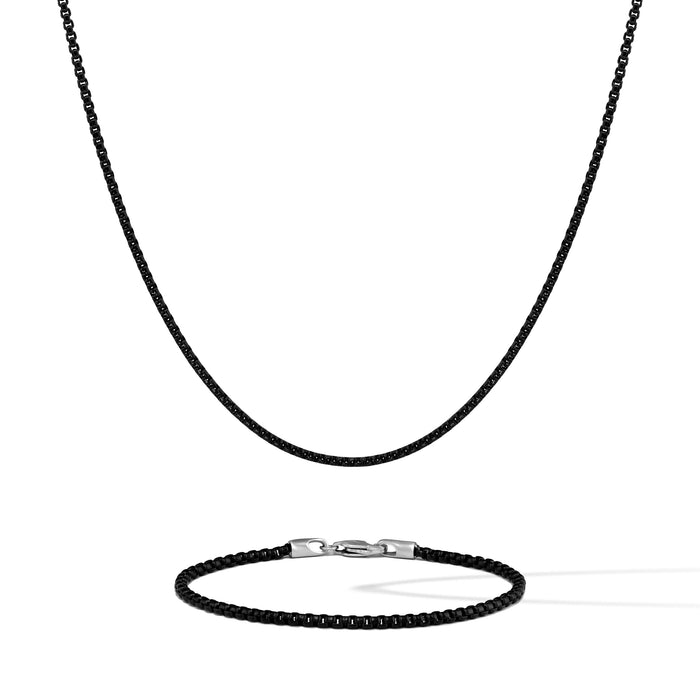 Box Chain Set - Black