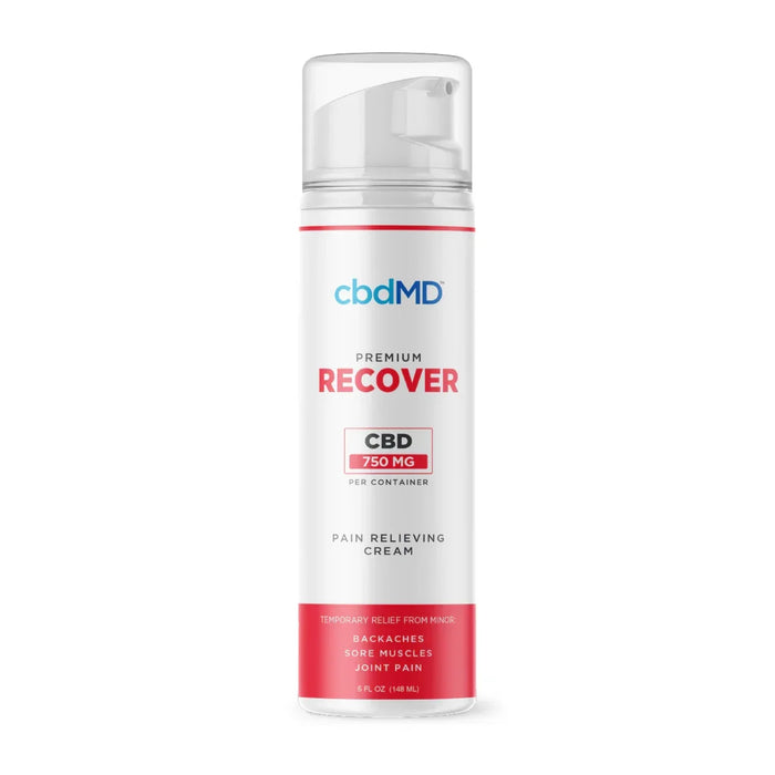 CBD 750mg Recover cream pain relief tube for sore muscles, backaches, and joint pain; Strength: 750MG;