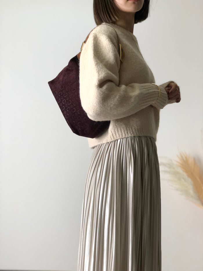CELINE C Macadam Suede Leather Handag Hobobag Shoulder bag Brown Old Celine Vintage jhw4et