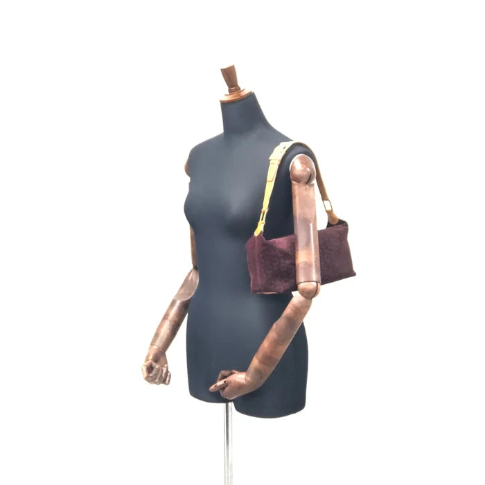 CELINE C Macadam Suede Leather Handag Hobobag Shoulder bag Brown Old Celine Vintage jhw4et