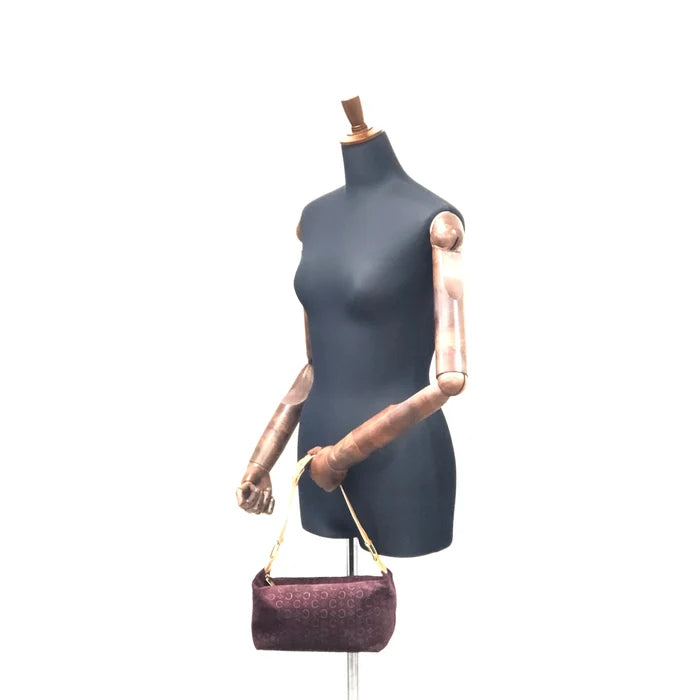 CELINE C Macadam Suede Leather Handag Hobobag Shoulder bag Brown Old Celine Vintage jhw4et