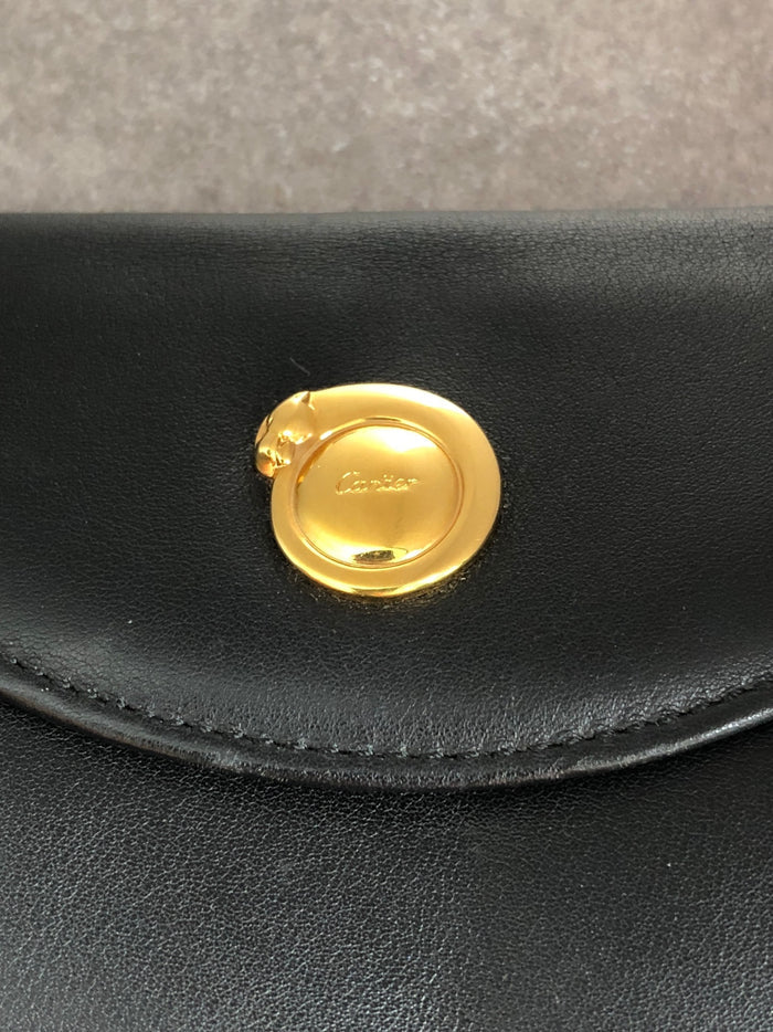 Cartier Coin Purse Black Vintage 3p6cxj