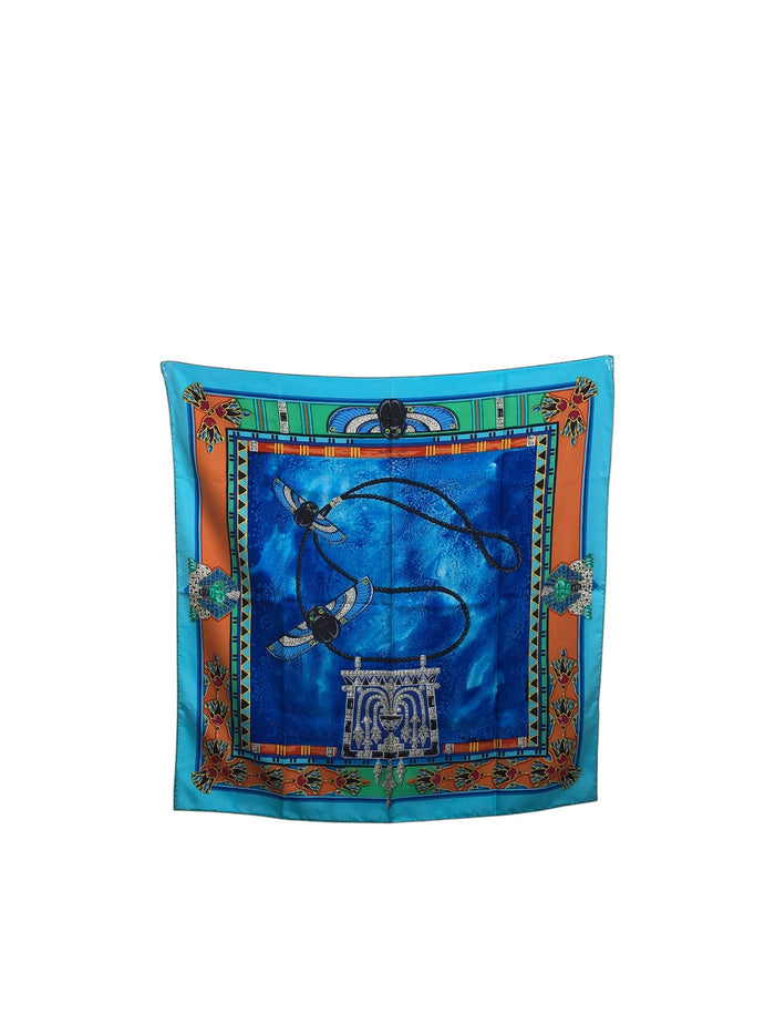 Cartier SILK Scarf Blue Vintage mpibp6