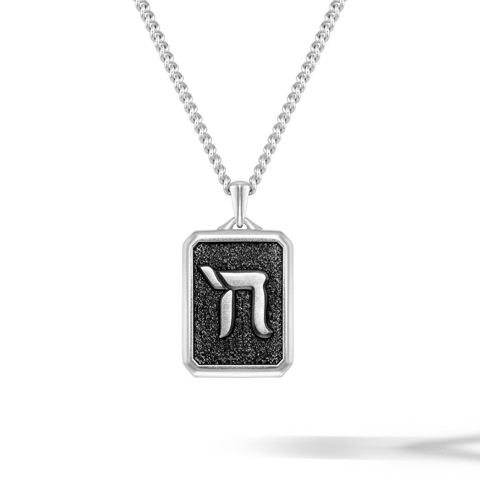 Silver Chai Pendant for Men.