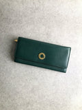CELINE Circle Logo Long Wallet Green Vintage jmwg68