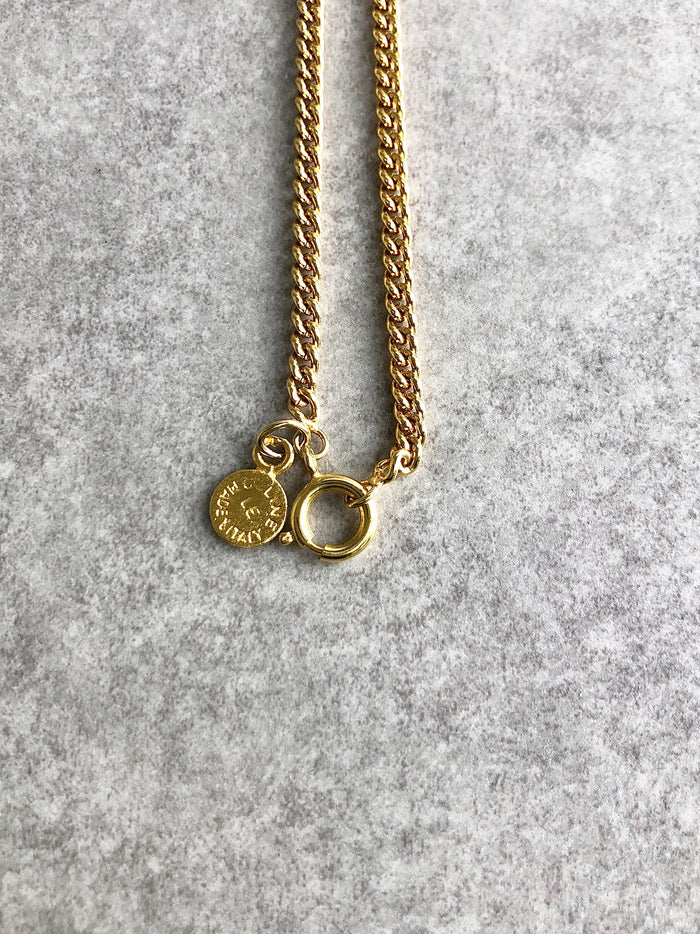 CELINE circle necklace gold Vintage Old Celine 4cxyxn