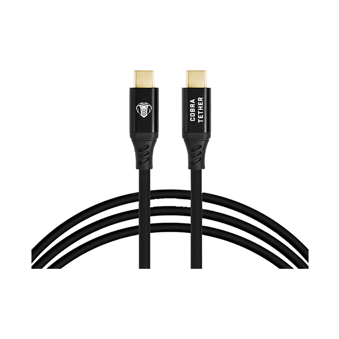 CobraTether Straight USB-C Tether Cable (10m, Black)
