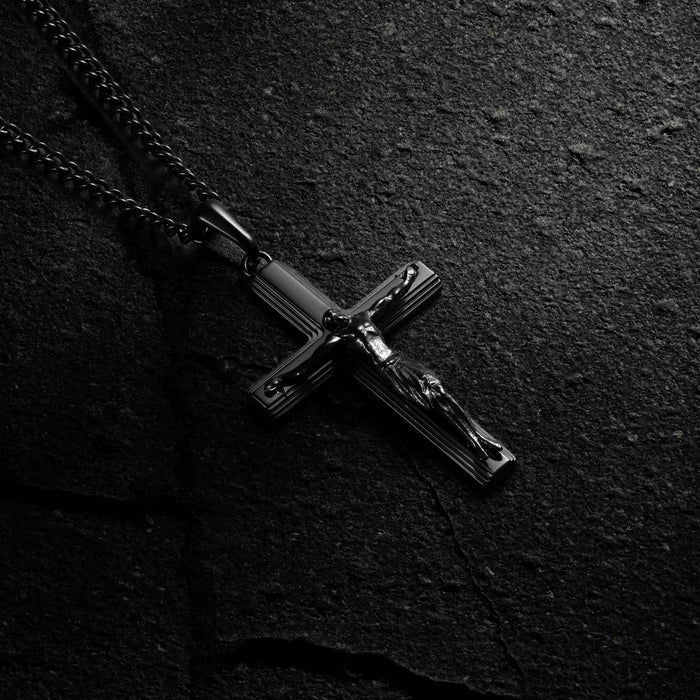 Rusevix Pendant, black stealth PVD for men.