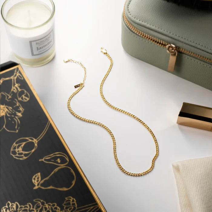 Cuban Chain Necklace 3MM - Gold