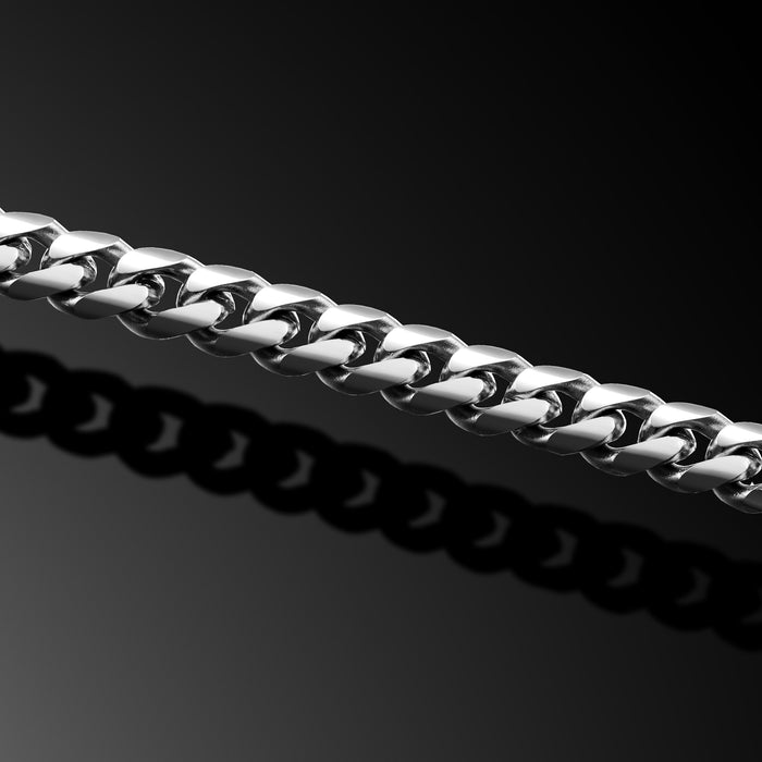Cuban Chain Necklace, 5MM - Silver