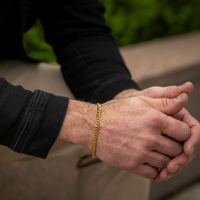 Cuban Chain Set, 5MM - Gold Set
