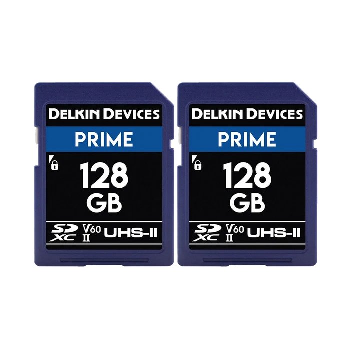 Delkin Devices 128GB Prime UHS-II SDXC (280MB/s) Memory Card (Twin Pack)
