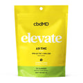 Yellow and green bag of Lemon Love Elevate Delta 9 THC and CBD gummies, 30 count, supplement