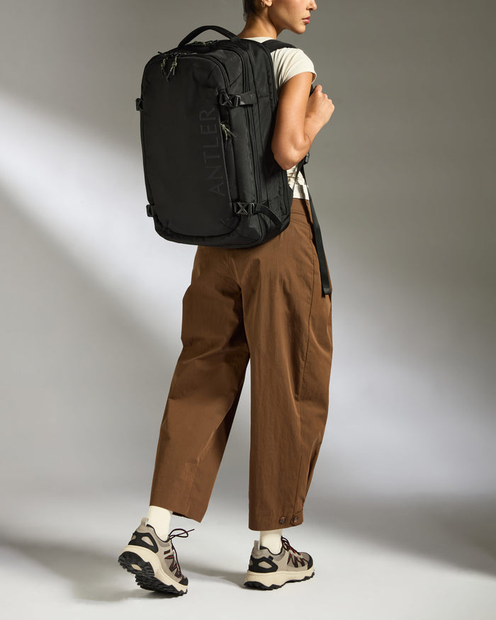 a person wearing a backpack
