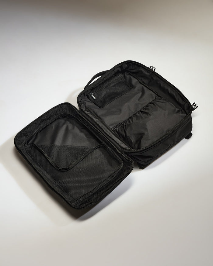 a black bag with a zipper