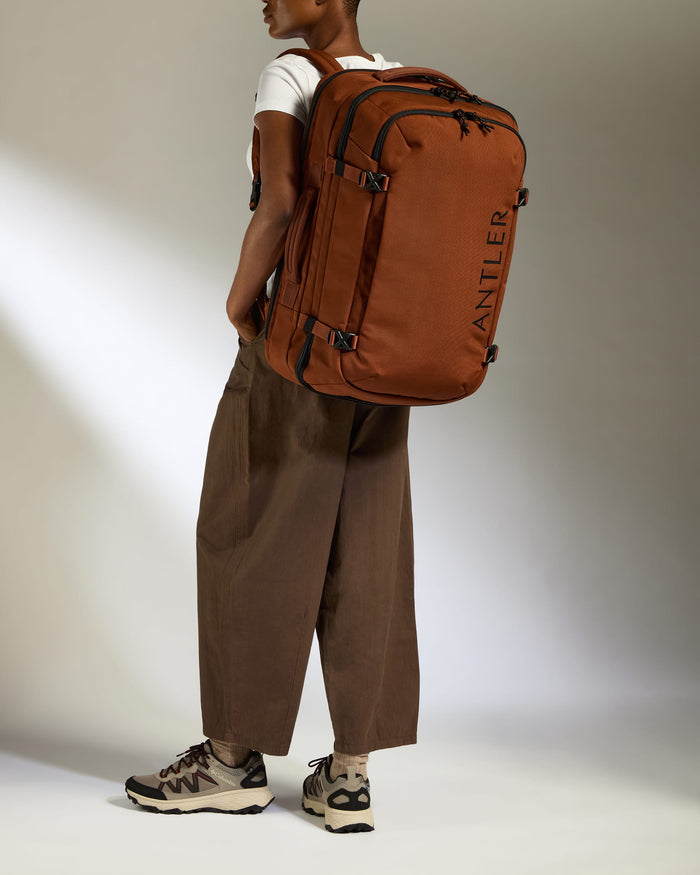 a person with a large backpack