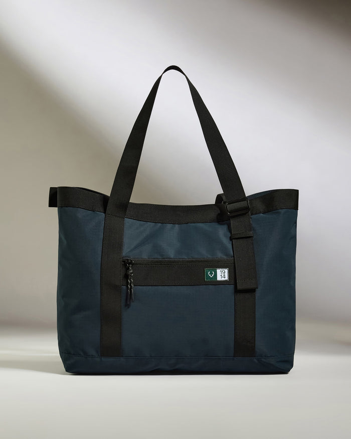 a blue and black bag