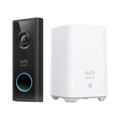 Eufy Security 2K (Battery Powered) Video Doorbell with Home Base 2 Kit - Black