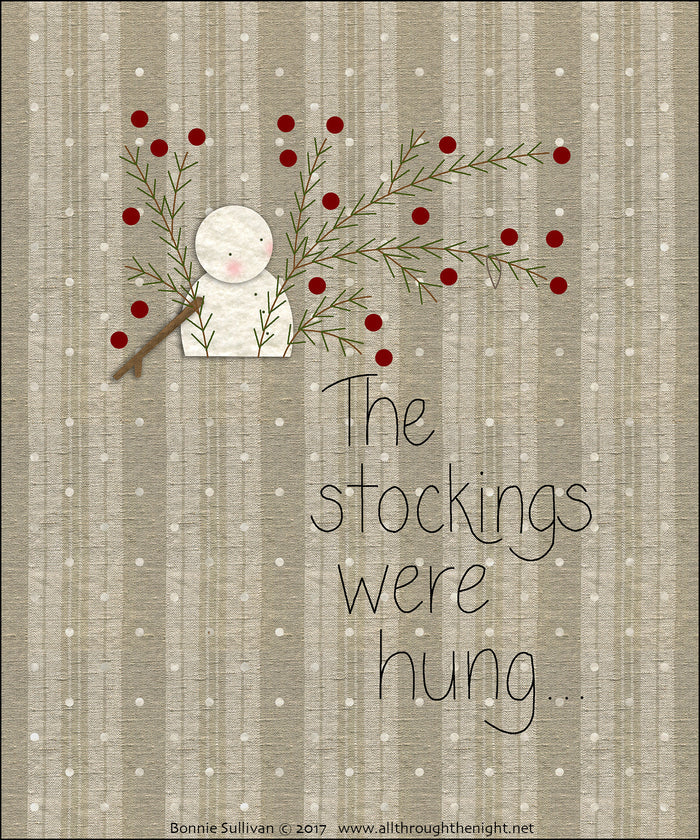 F1714 - The Stockings Were Hung... Preprinted Fabric