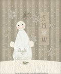 F1721 - Snow (January) Preprinted Fabric
