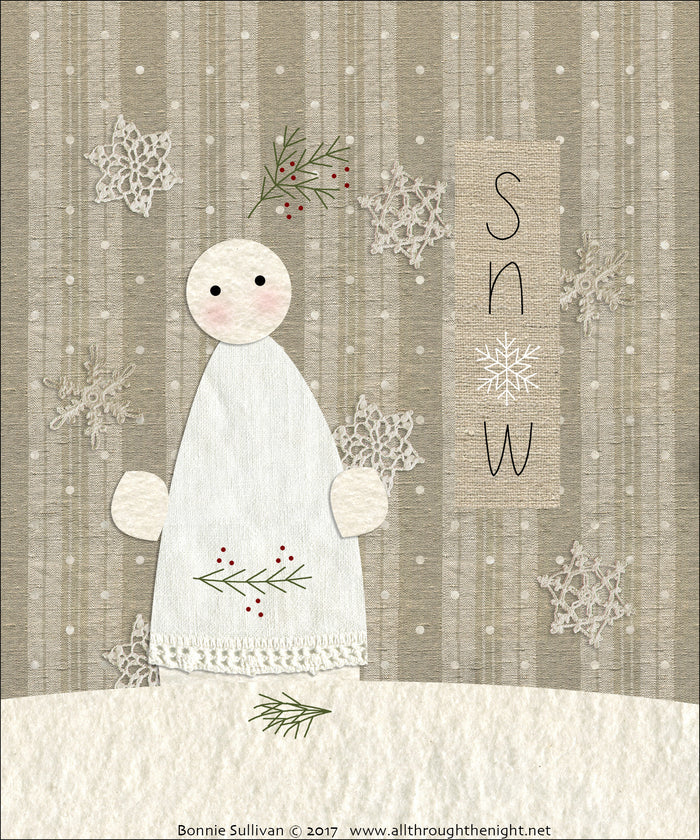 F1721 - Snow (January) Preprinted Fabric