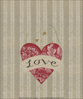 F1722 - Love (February) Preprinted Fabric
