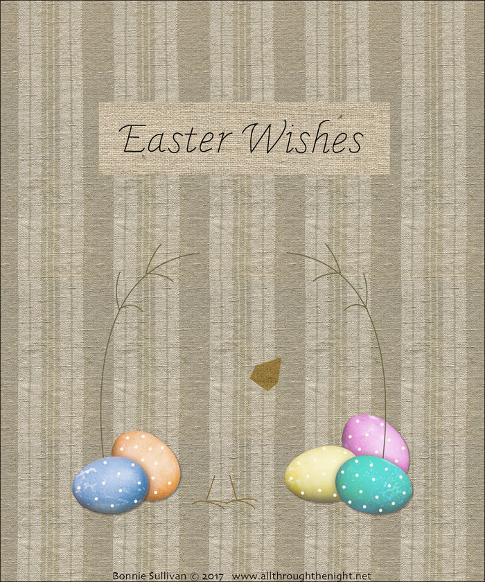 F1724 - Easter Wishes (April) Preprinted Fabric