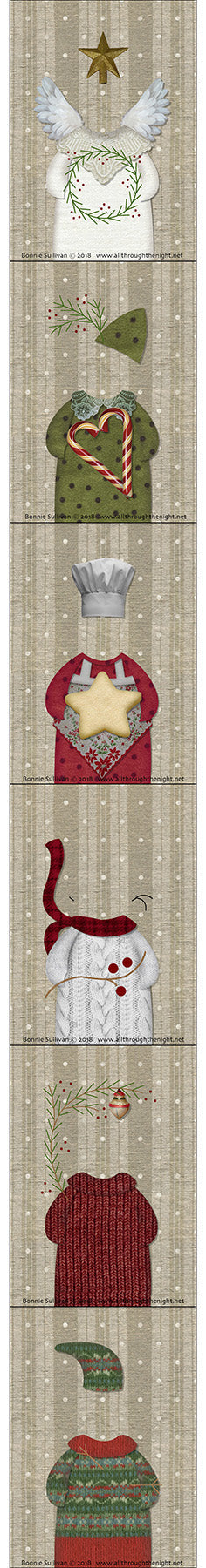 F1801 - Meowy Christmas Preprinted Fabric