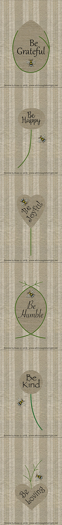 F1806 - "Be" Bowl Fillers Preprinted Fabric