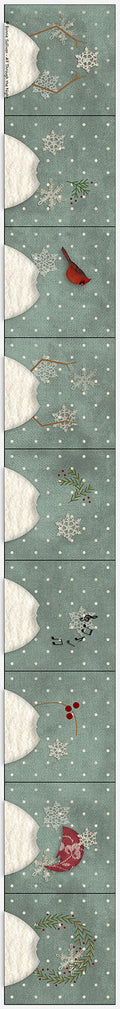 F1908 - Nine Little Snowmen Preprinted Fabric