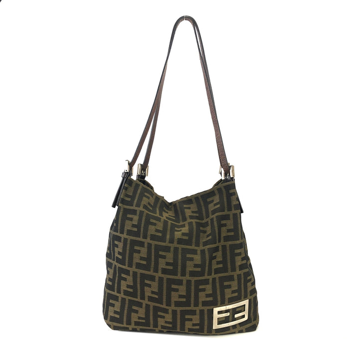 FENDI Logo Zucca Jacquard Totebag Shoulderbag Brown Old Vintage jk6hem
