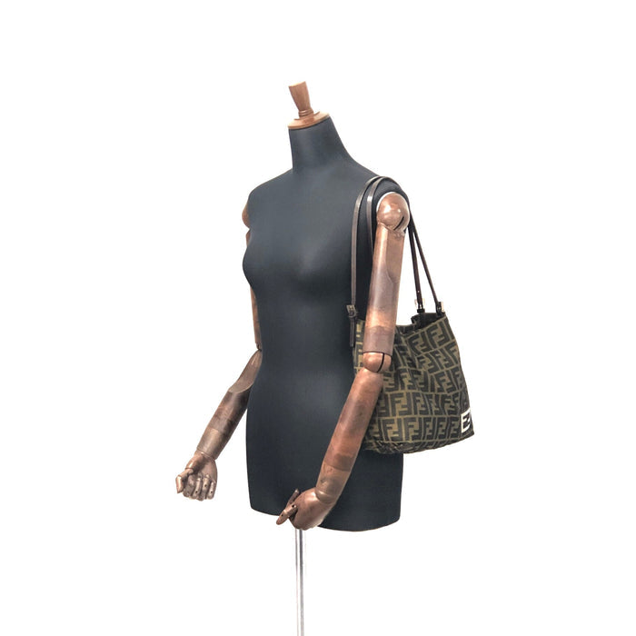 FENDI Logo Zucca Jacquard Totebag Shoulderbag Brown Old Vintage jk6hem