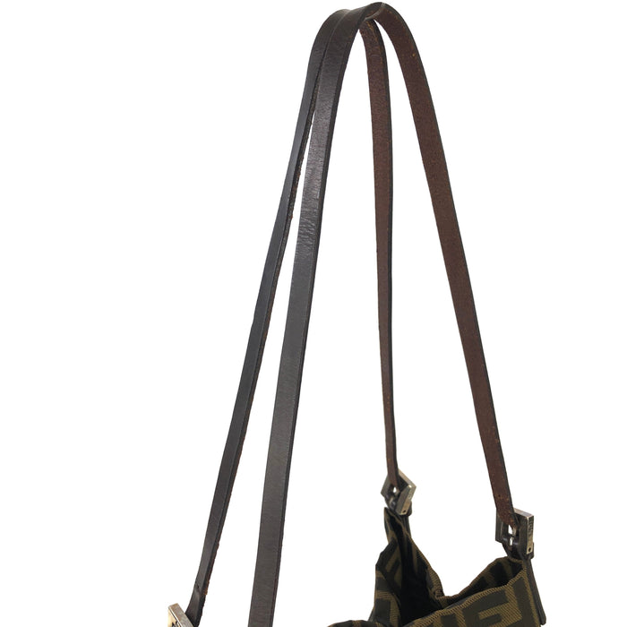 FENDI Logo Zucca Jacquard Totebag Shoulderbag Brown Old Vintage jk6hem