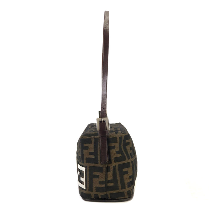 FENDI Zucca Jacquard Mini Handbag Hobobag Brown Old Vintage azzkah