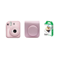 Fujifilm Instax Mini 12 Instant Film Camera Combo with 1 Film and Case (Blossom Pink)
