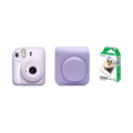Fujifilm Instax Mini 12 Instant Film Camera Combo with 1 Film and Case (Lilac Purple)